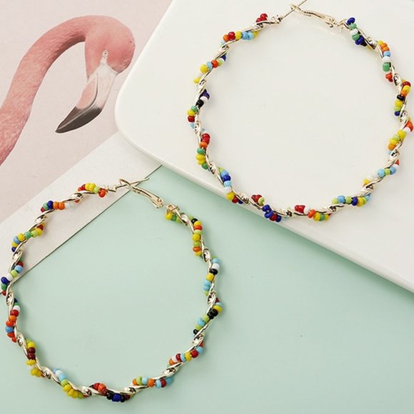 marie and lux Jewelry - 5 for $25 Beads Hoop Earrings